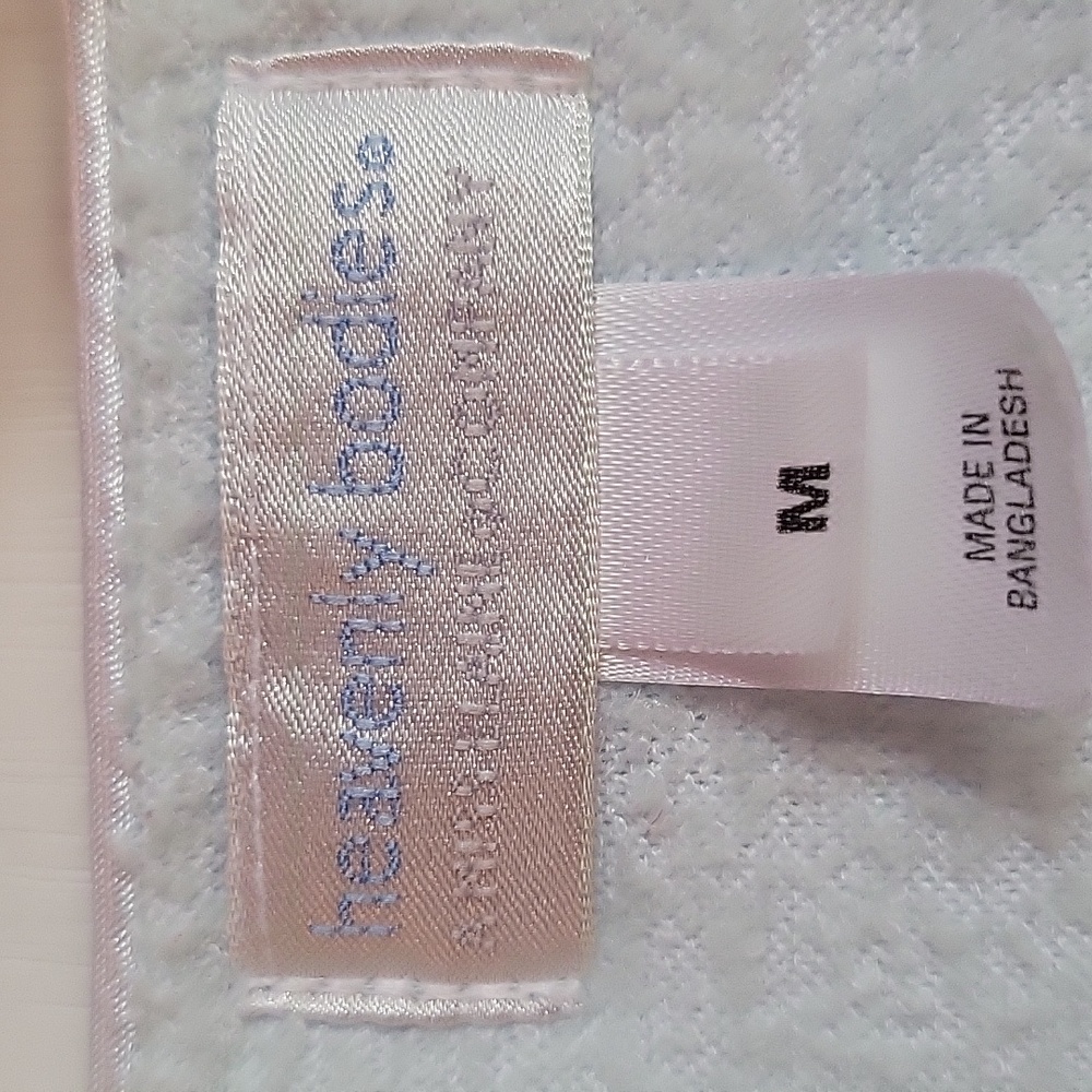 Light Blue Embroidered Button-Up house Coat - Picture 2 of 2